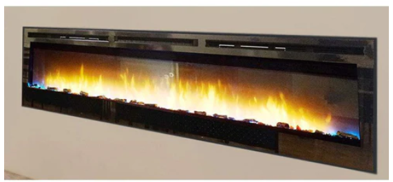 Empire Nexfire 74" Contemporary Linear Electric Fireplace With Thermostat Variable Remote Control