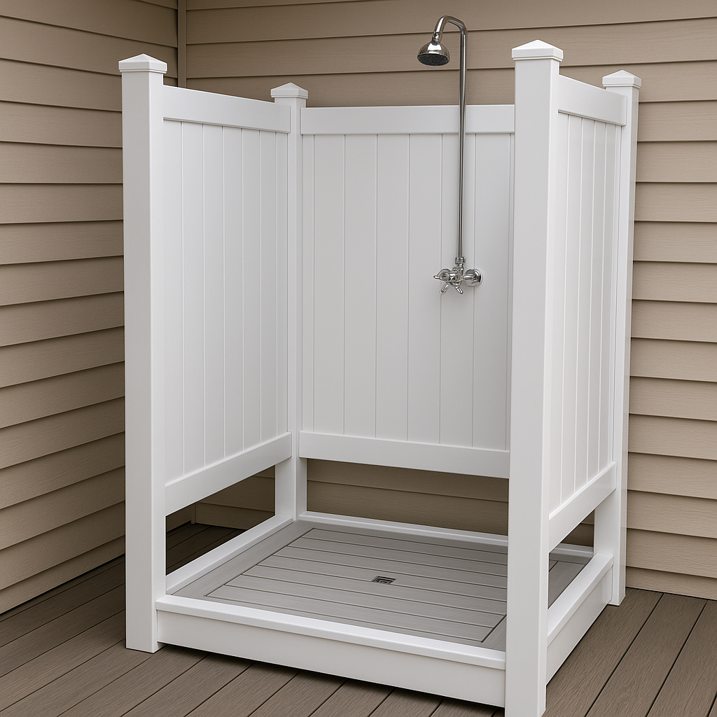 PVC Outdoor Shower with Floor