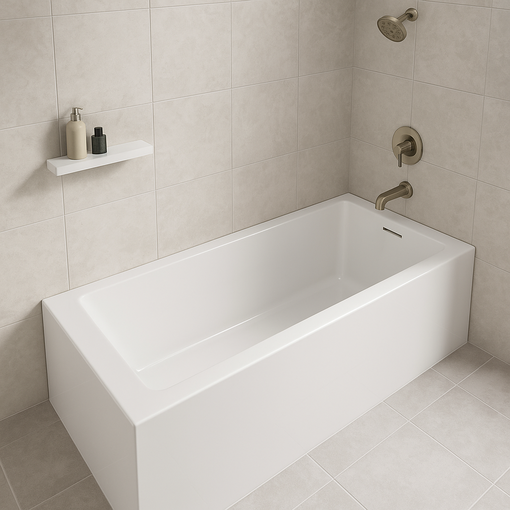 Kohler Underscore Collection 60" Drop In or Undermount Soaking Bath Tub with Slotted Overflow