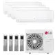 LG 32.8K BTU Cooling 21.5 SEER2 Four Zone Wall Mount Mini Split Package with 7k + 9k + 15k + 15k Indoor Units