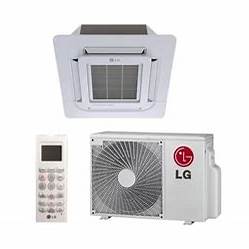 LG 18K BTU Cooling 20.5 SEER2 One Zone Ceiling Cassette Mini Split Package with Inverter Technology and Gold Fin Protection